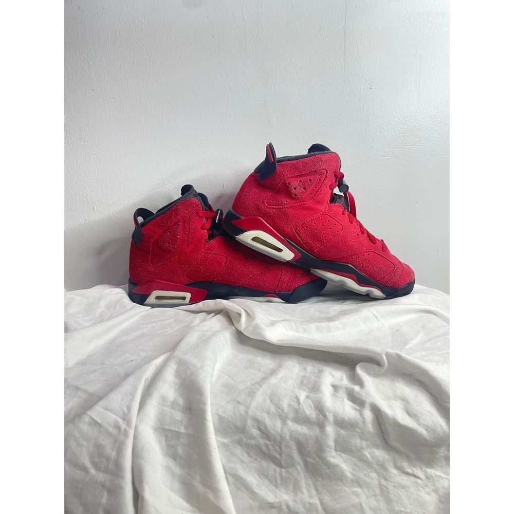 Nike Air Jordan 6 VI Retro Red Black Suede Men's Basketball Shoes